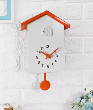 Moderne Koekoek Wandklok 20 × 25 cm met Quartz Uurwerk