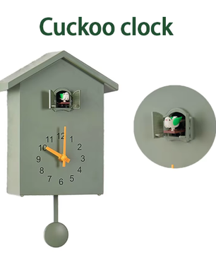 Moderne Koekoek Wandklok 20 × 25 cm met Quartz Uurwerk
