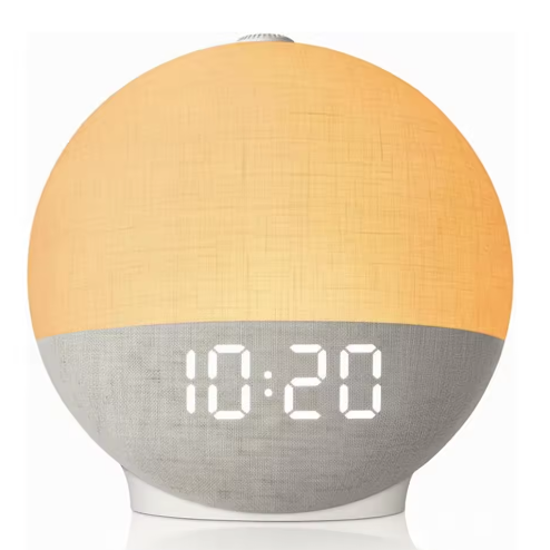 Wake Up Light Sunrise Wekker met White Noise, Bluetooth Speaker en Kleurveranderende Nachtlamp