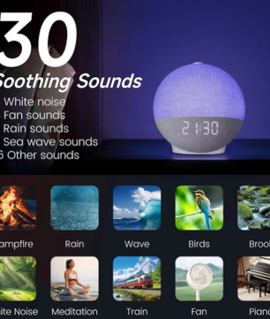 Wake Up Light Sunrise Wekker met White Noise, Bluetooth Speaker en Kleurveranderende Nachtlamp
