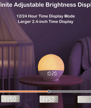 Wake Up Light Sunrise Wekker met White Noise, Bluetooth Speaker en Kleurveranderende Nachtlamp