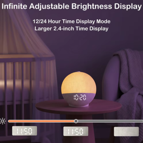 Wake Up Light Sunrise Wekker met White Noise, Bluetooth Speaker en Kleurveranderende Nachtlamp