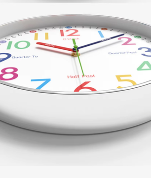 Cartoon Educatieve Kinder Wandklok – Stille Quartz Klok voor Tijdbeheer, 30 cm