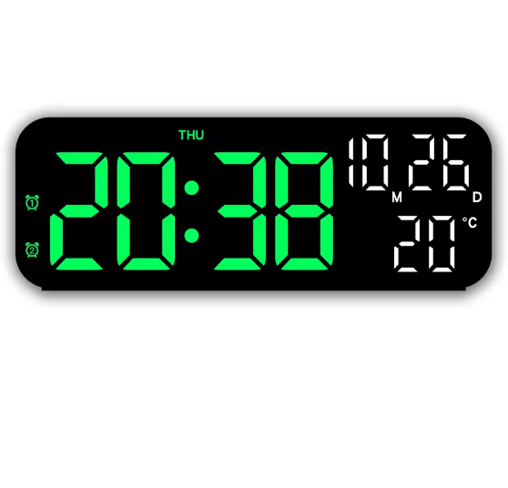 Digitale LED Wekker met Temperatuur, Datum en Spraakbesturing – Nachtmodus en Dubbel Alarm