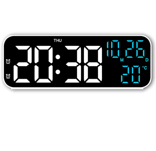 Digitale LED Wekker met Temperatuur, Datum en Spraakbesturing – Nachtmodus en Dubbel Alarm