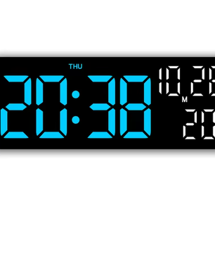 Digitale LED Wekker met Temperatuur, Datum en Spraakbesturing – Nachtmodus en Dubbel Alarm
