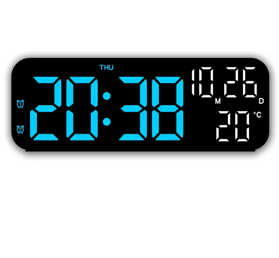 Digitale LED Wekker met Temperatuur, Datum en Spraakbesturing – Nachtmodus en Dubbel Alarm