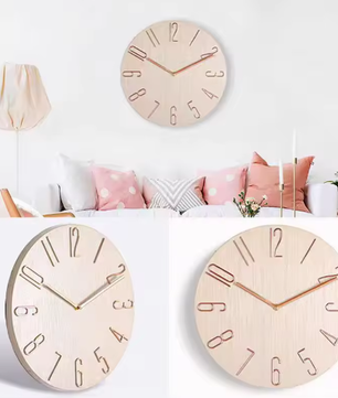 Scandinavische Minimalistische Wandklok met Stil Quartz Uurwerk – Moderne Wanddecoratie 30 cm
