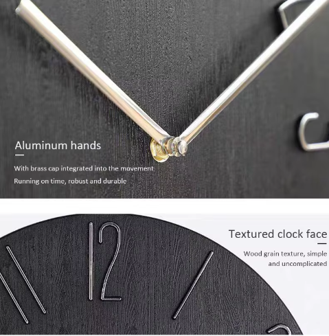 Scandinavische Minimalistische Wandklok met Stil Quartz Uurwerk – Moderne Wanddecoratie 30 cm