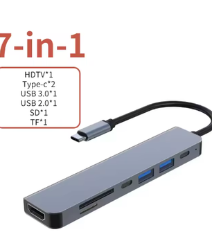USB-C Hub met 4K HDMI, USB 3.0/2.0 en PD Opladen – Multifunctioneel Type-C Dock