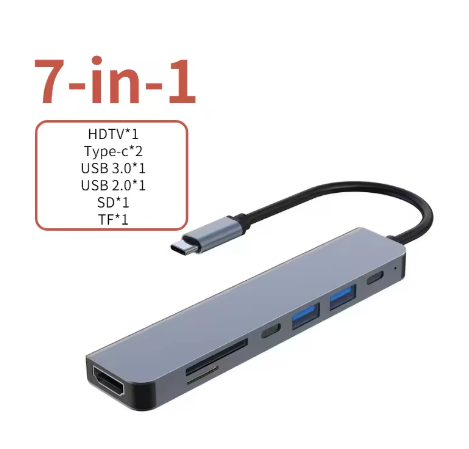 USB-C Hub met 4K HDMI, USB 3.0/2.0 en PD Opladen – Multifunctioneel Type-C Dock