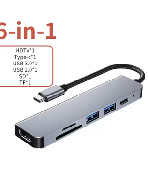USB-C Hub met 4K HDMI, USB 3.0/2.0 en PD Opladen – Multifunctioneel Type-C Dock