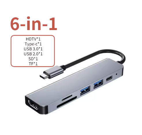 USB-C Hub met 4K HDMI, USB 3.0/2.0 en PD Opladen – Multifunctioneel Type-C Dock