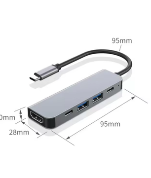 USB-C Hub met 4K HDMI, USB 3.0/2.0 en PD Opladen – Multifunctioneel Type-C Dock