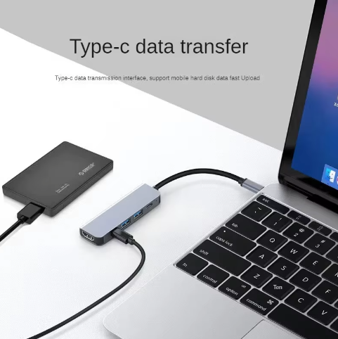 USB-C Hub met 4K HDMI, USB 3.0/2.0 en PD Opladen – Multifunctioneel Type-C Dock