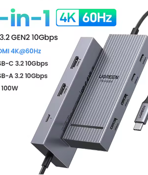 USB-C Hub 10Gbps met 4K 60Hz HDMI en PD Opladen – Multifunctioneel Docking Station