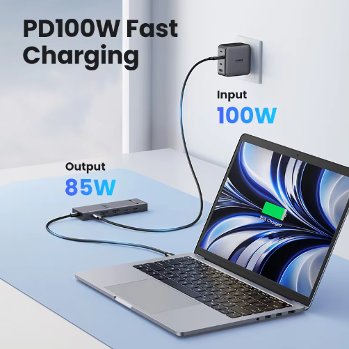 USB-C Hub 10Gbps met 4K 60Hz HDMI en PD Opladen – Multifunctioneel Docking Station