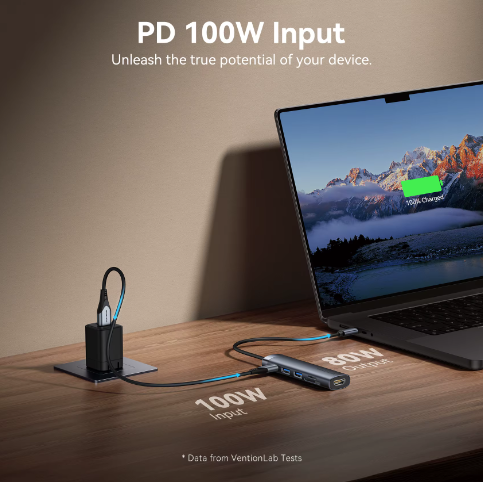 USB-C Hub met 4K HDMI, USB 3.0 en PD 100W – Multifunctionele Adapter met SD en TF Kaartlezer