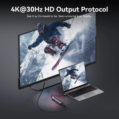 USB-C Hub met 4K HDMI, USB 3.0 en PD 100W – Multifunctionele Adapter met SD en TF Kaartlezer