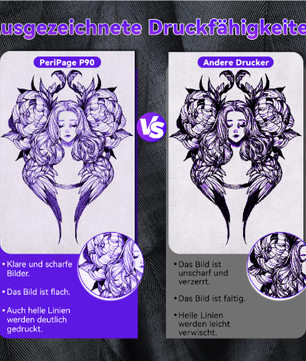 Draadloze Thermische Tattoo Stencilprinter met Transferpapier – Compatibel met Telefoon en PC