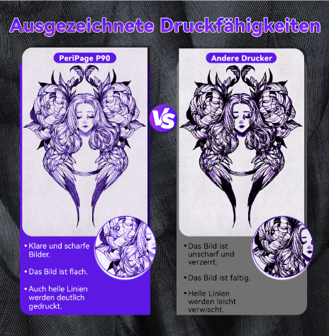 Draadloze Thermische Tattoo Stencilprinter met Transferpapier – Compatibel met Telefoon en PC