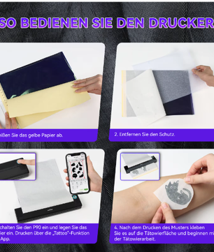 Draadloze Thermische Tattoo Stencilprinter met Transferpapier – Compatibel met Telefoon en PC