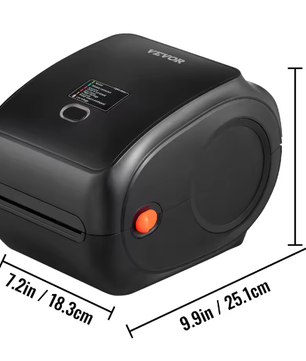 Thermische Labelprinter 300 DPI met Bluetooth en Automatische Labelherkenning – Verzendlabel Printer