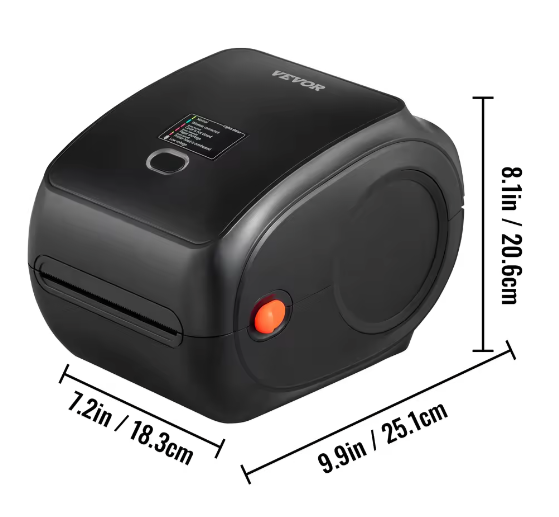 Thermische Labelprinter 300 DPI met Bluetooth en Automatische Labelherkenning – Verzendlabel Printer