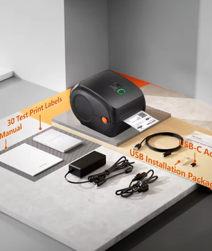 Thermische Labelprinter 300 DPI met Bluetooth en Automatische Labelherkenning – Verzendlabel Printer