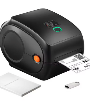 Thermische Labelprinter 300 DPI met Bluetooth en Automatische Labelherkenning – Verzendlabel Printer