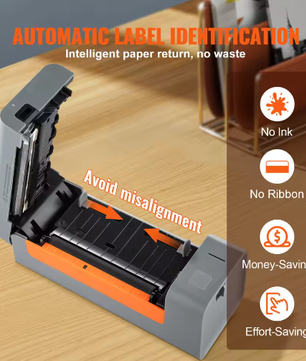 Thermische Verzendlabelprinter met Automatische Labelherkenning – Desktop Labelprinter 203 DPI