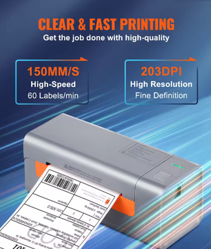 Thermische Verzendlabelprinter met Automatische Labelherkenning – Desktop Labelprinter 203 DPI