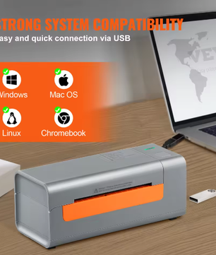 Thermische Verzendlabelprinter met Automatische Labelherkenning – Desktop Labelprinter 203 DPI