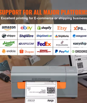 Thermische Verzendlabelprinter met Automatische Labelherkenning – Desktop Labelprinter 203 DPI