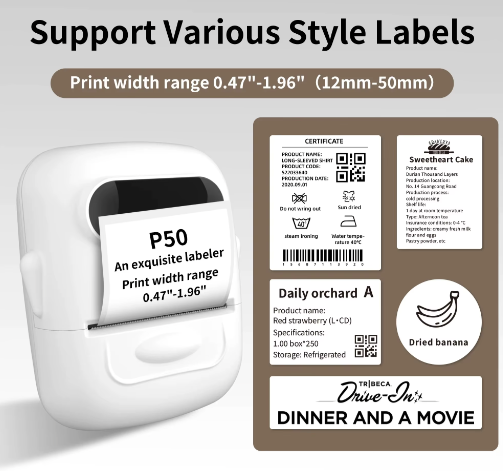 Draagbare Handheld Label Maker met Stickerprinter – Compacte Etiketteermachine voor DIY Labels