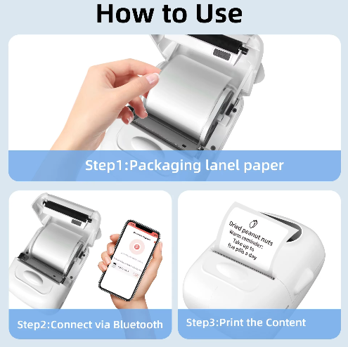 Draagbare Handheld Label Maker met Stickerprinter – Compacte Etiketteermachine voor DIY Labels