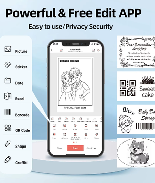 Draagbare Handheld Label Maker met Stickerprinter – Compacte Etiketteermachine voor DIY Labels