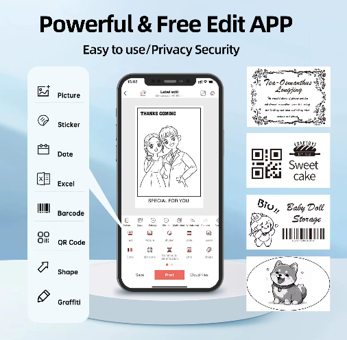 Draagbare Handheld Label Maker met Stickerprinter – Compacte Etiketteermachine voor DIY Labels