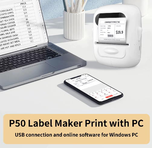 Draagbare Handheld Label Maker met Stickerprinter – Compacte Etiketteermachine voor DIY Labels