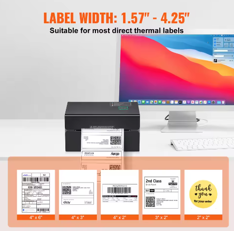 Draagbare Thermische Labelprinter 300 DPI met Bluetooth en Automatische Labeldetectie