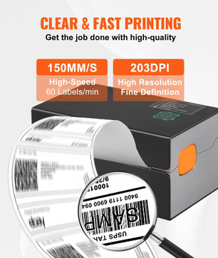 Draagbare Thermische Labelprinter 300 DPI met Bluetooth en Automatische Labeldetectie