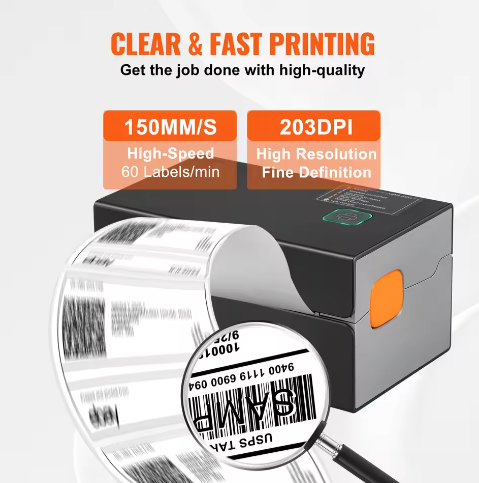 Draagbare Thermische Labelprinter 300 DPI met Bluetooth en Automatische Labeldetectie