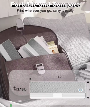 Draagbare Draadloze Thermische Printer – Inktloze Mobiele Printer voor Documenten en Notities