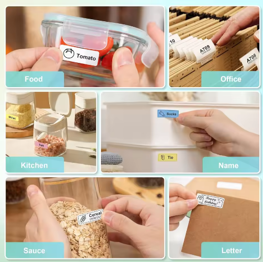 Draagbare Mini Bluetooth Stickerprinter – Inktloze Thermische Labelprinter voor Labels en Organisatie