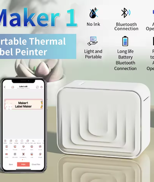 Draagbare Mini Bluetooth Stickerprinter – Inktloze Thermische Labelprinter voor Labels en Organisatie