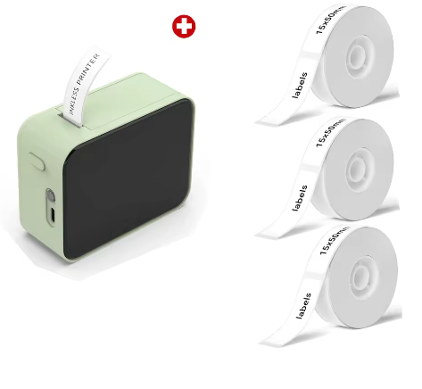 Mini Draagbare Thermische Labelprinter zonder Inkt – Bluetooth Stickerprinter en Etiketteermachine