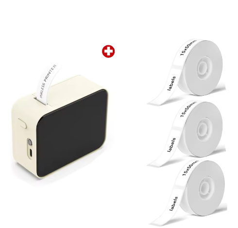 Mini Draagbare Thermische Labelprinter zonder Inkt – Bluetooth Stickerprinter en Etiketteermachine