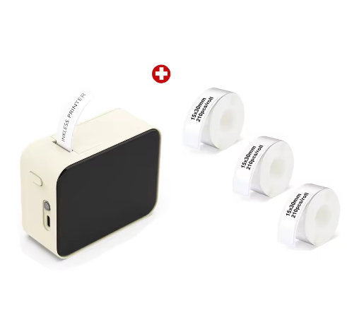 Mini Draagbare Thermische Labelprinter zonder Inkt – Bluetooth Stickerprinter en Etiketteermachine