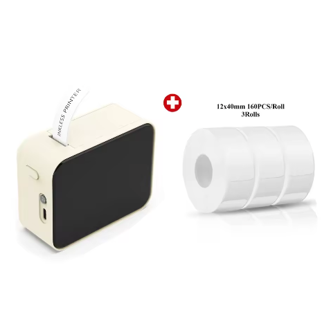 Mini Draagbare Thermische Labelprinter zonder Inkt – Bluetooth Stickerprinter en Etiketteermachine