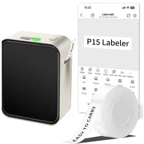 Mini Draagbare Thermische Labelprinter zonder Inkt – Bluetooth Stickerprinter en Etiketteermachine